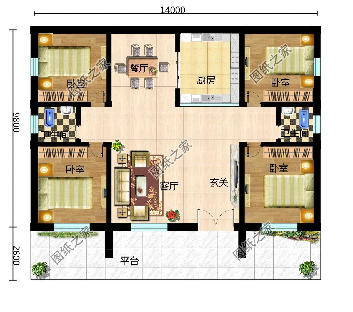 开间15米左右的一层自建房空间足够大值得农村一建