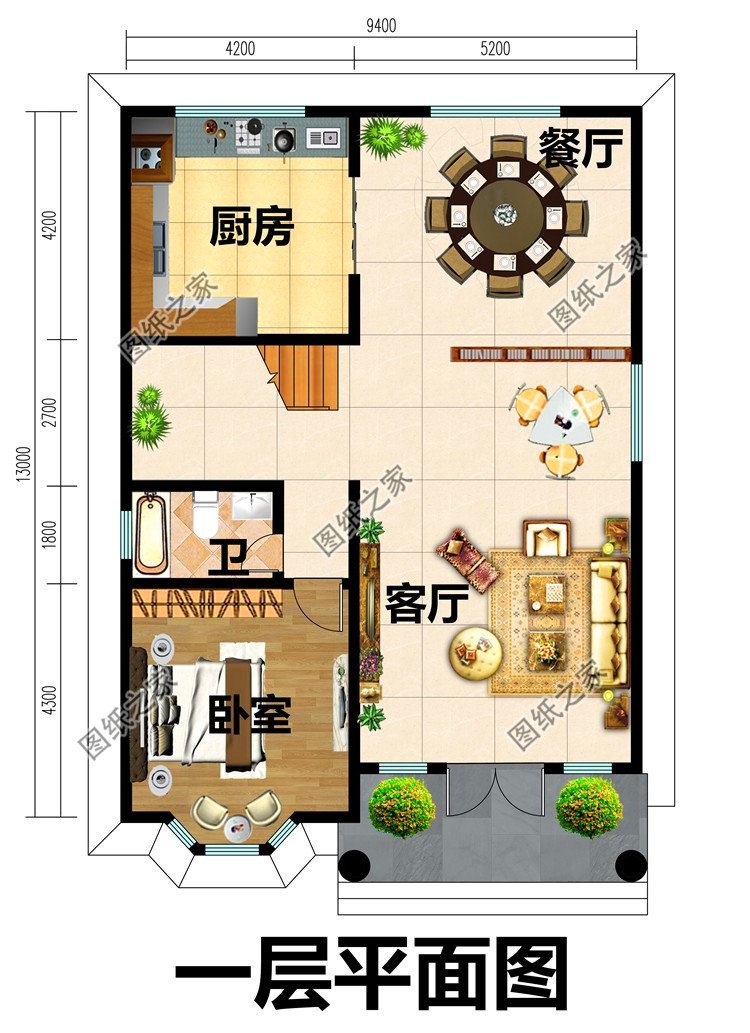 9米开间自建房设计图,外观美观大方,造价绝对经济实惠_盖房知识_图纸