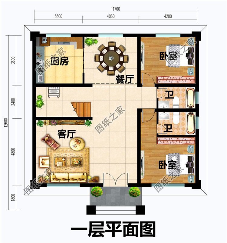 三款实用性超强的三层实用带露台别墅设计图，建上一栋太有面子