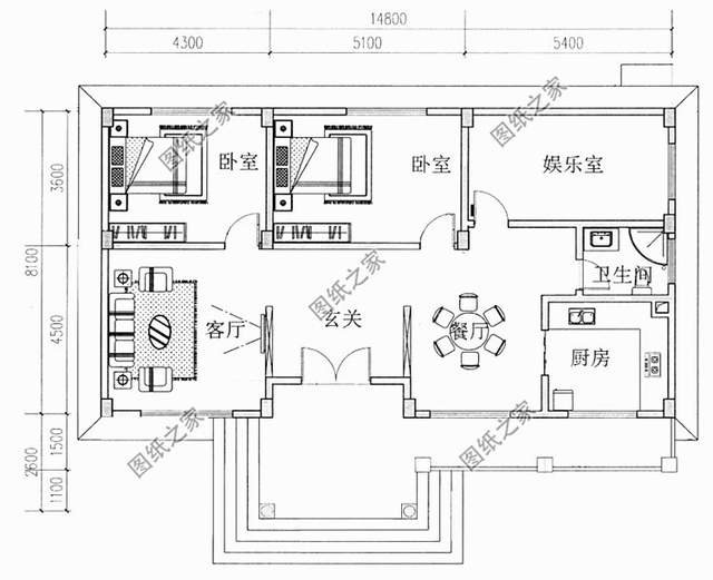 占地120平一层平房设计图纸让我们的生活未来可期