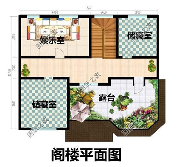 二层半别墅设计图，安静、舒适、宽敞，满足居住需求