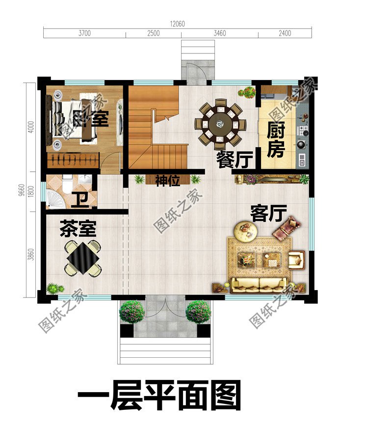 新中式农村自建三层别墅房