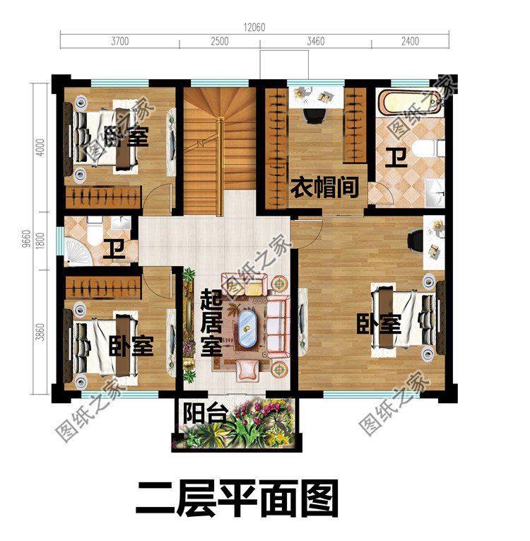 新中式农村自建三层别墅房