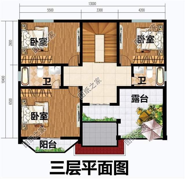 二层半简欧式别墅设计，室内功能充足，保证家人生活舒适温馨