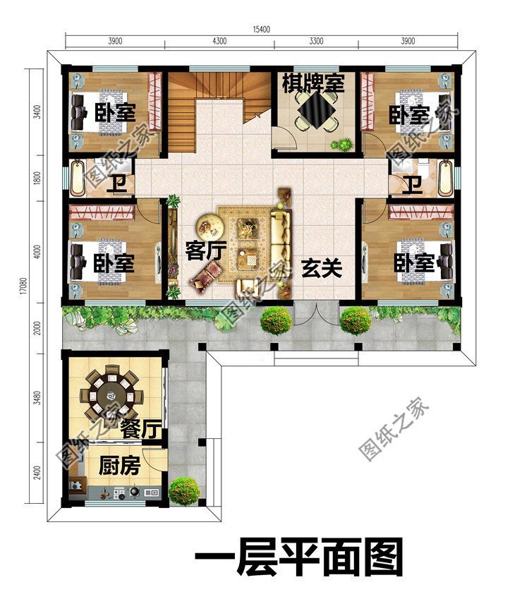 七字户型别墅设计推荐，合理安排布局实现完美的生活空间