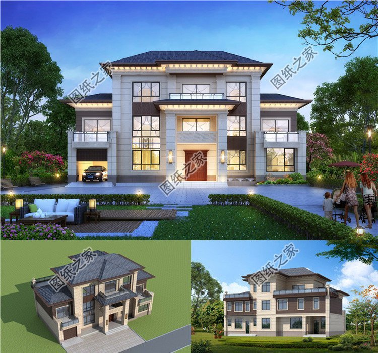 新中式三层别墅设计，气派住宅，彰显品质
