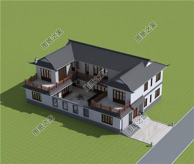 中式合院小别墅设计推荐，传统住宅设计，回归朴实的农村生活