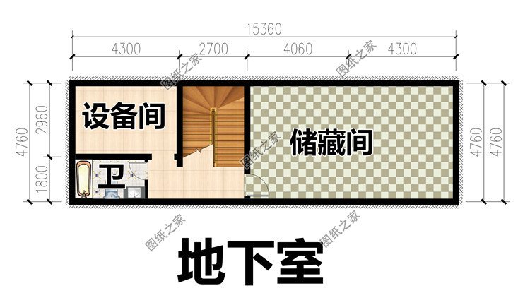 中式二层对称别墅设计图