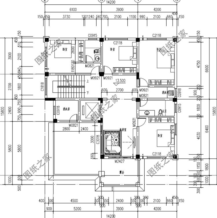 188平方的大别墅设计图五层