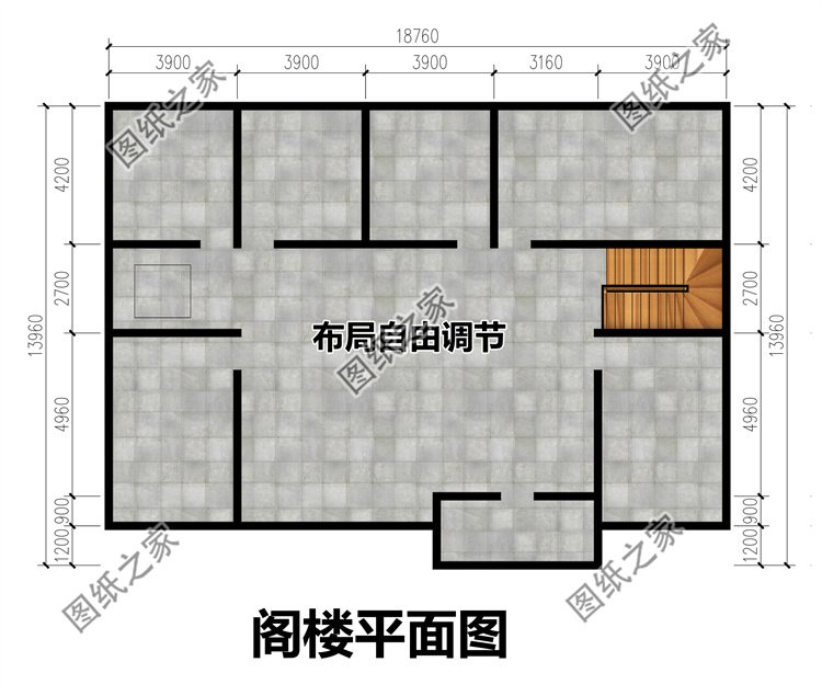 四开间的二层别墅设计图