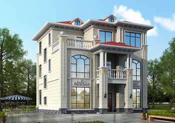 11x11米三层欧式自建房别墅设计方案，洋气实用，饱受大家好评