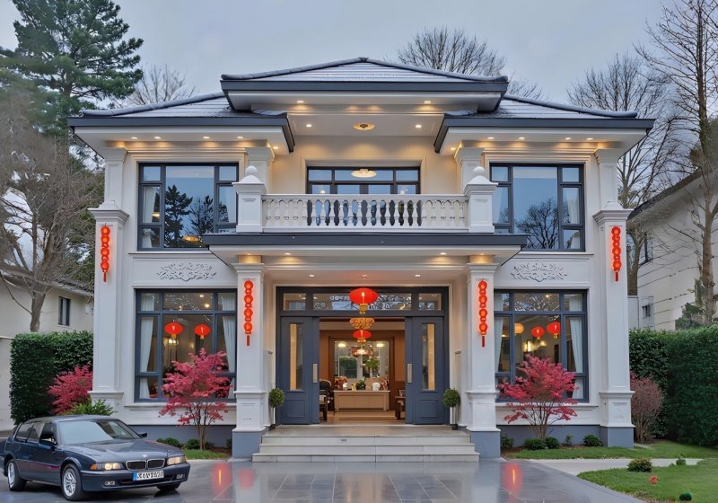 流行款！二层官帽房别墅设计图，寓意升官发财添贵气！