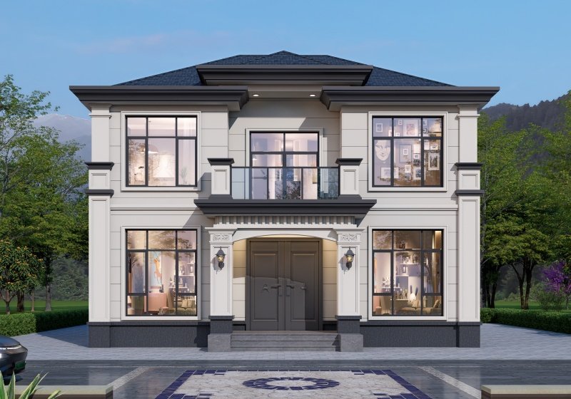 2026爆火二层官帽房设计图，主体不带厨房餐厅，户型可定制