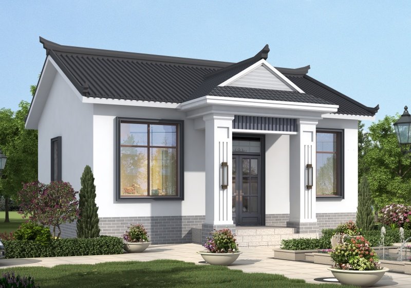 一层自建别墅设计图，占地70平不大功能很齐全，非常适合农村养老