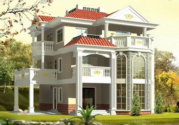 三层复式别墅设计图纸（含效果图），复式住宅设计图精选