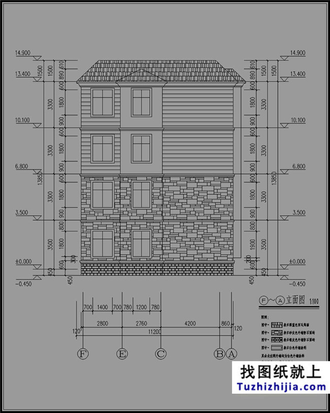 114平方米农村四层别墅设计图纸及效果图