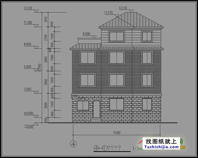三层半经典小别墅房屋设计图纸