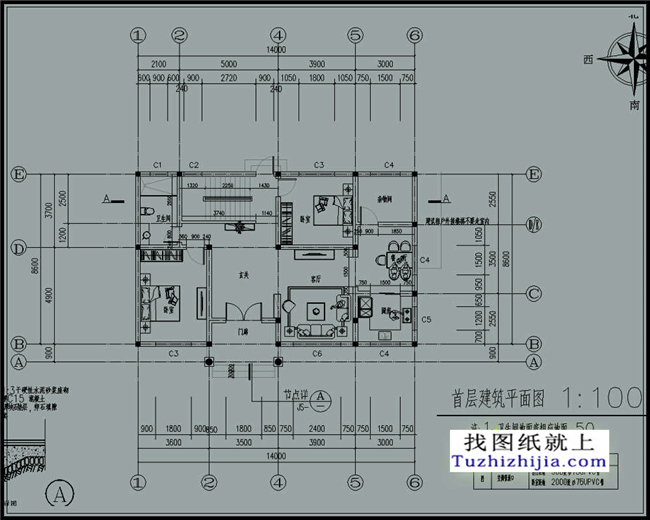 120平方米新農村二層自建房屋設計圖紙大全14x9米