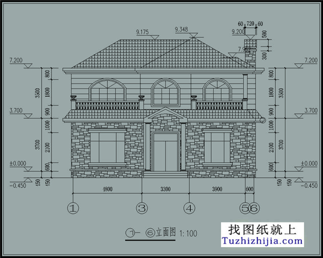 160平方米二層小別墅設計圖紙及效果圖大全,12x13米