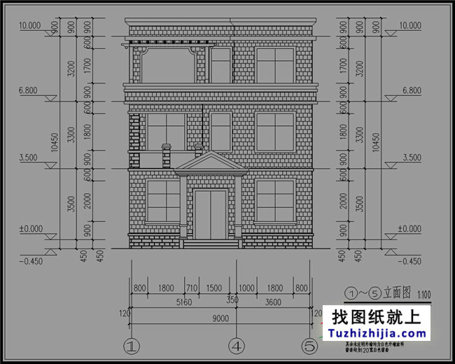 80平方米新农村三层房屋设计图