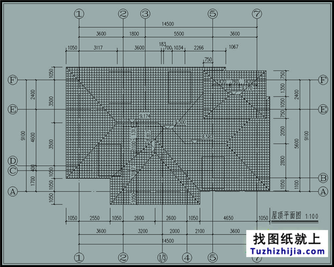 127平方米欧式实用型自建二层别墅设计CAD图纸14.74米*9.34米