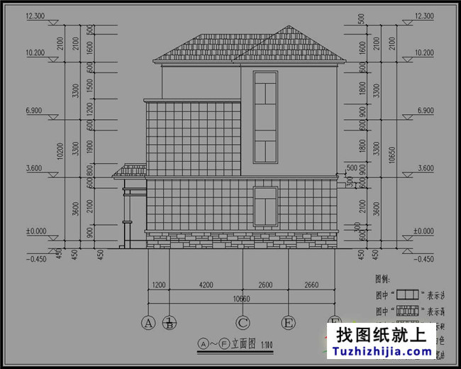 新农村三层房屋cad建筑设计图纸