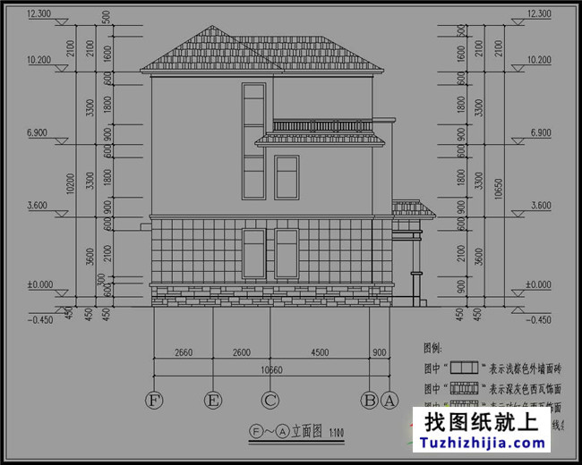 新农村三层房屋cad建筑设计图纸