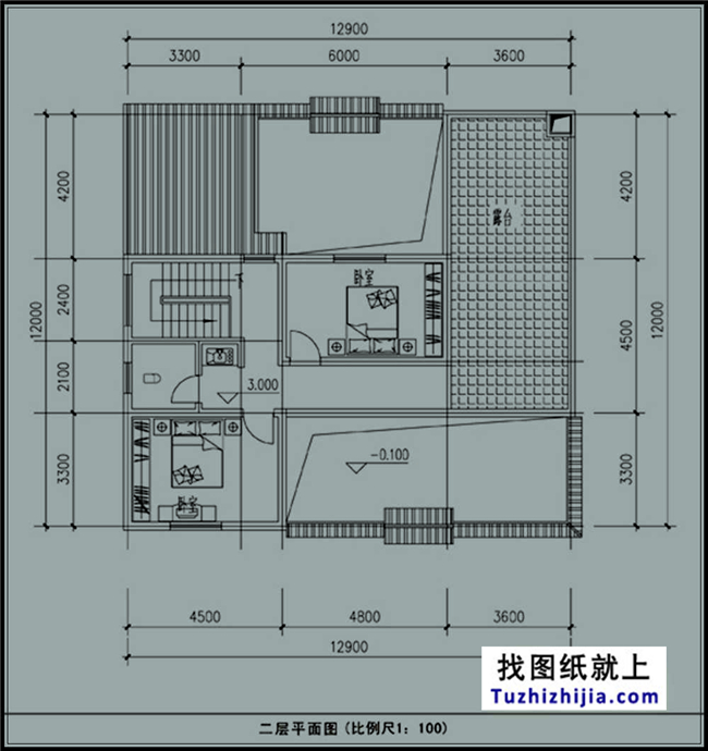 150平方米四川宜宾市农村两层房屋设计施工图纸及效果图,12x13米