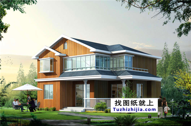 120平方米农村二层别墅施工建筑设计图,14x10米