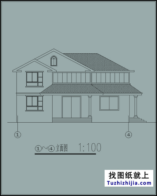 120平方米农村二层别墅施工建筑设计图,14x10米