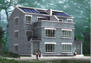 150平方米浙江农村大气实用三层双拼别墅设计资料13x12米