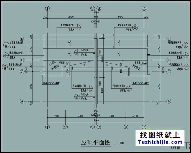 180平方米新农村双拼户型别墅房屋设计图纸带外观图,17X11米