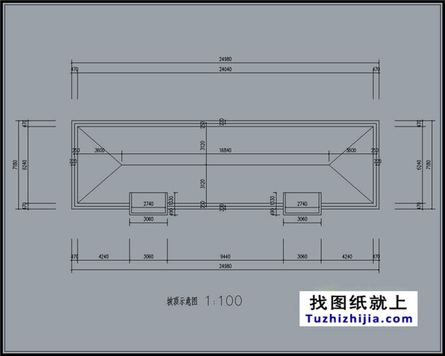 290平方米福建新农村三层双拼建筑设计图纸带外观图,23.8米x12.2米