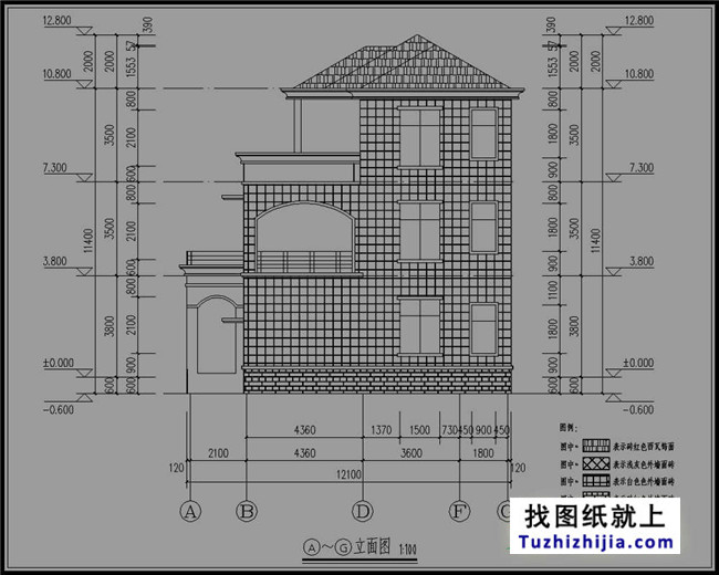 南方新农村三层别墅设计图纸