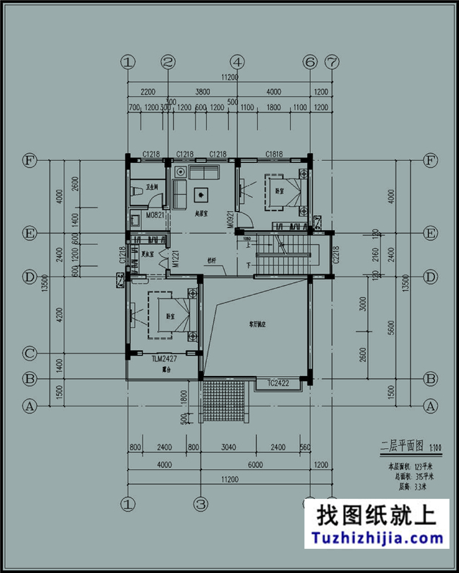 新农村三层半别墅设计施工图带外观图,自建推荐_三层别墅设计图_图纸