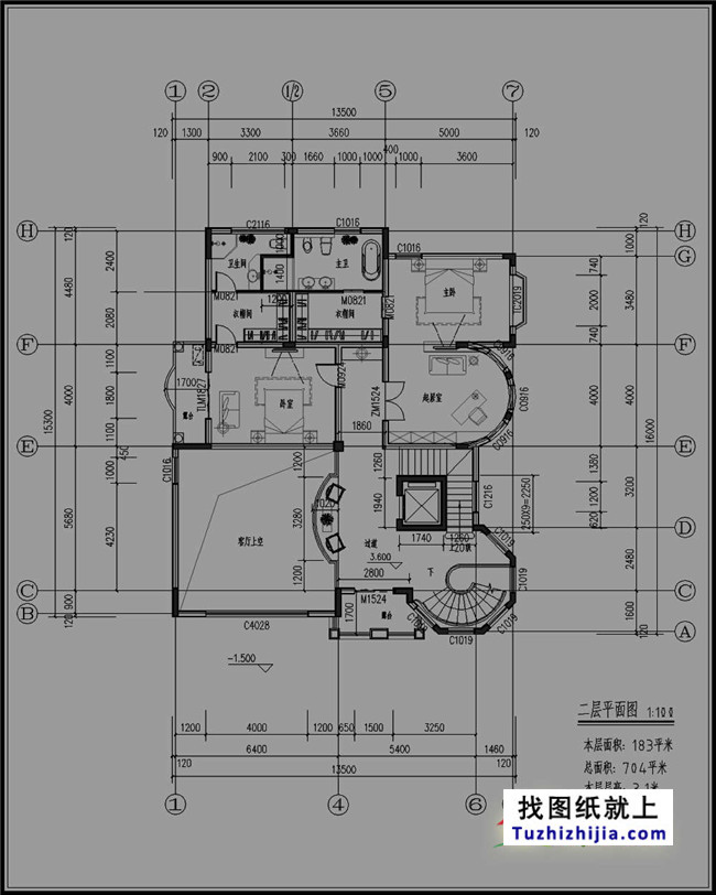 大户型欧式三层别墅建筑图纸，全套设计图+效果图