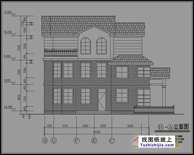 欧式三层农村房屋设计图纸,欧式住宅图推荐