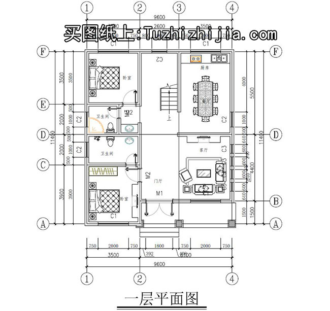 110平房子設計圖,經典的農村自建房屋設計圖