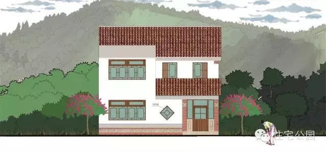 9X9米农村别墅设计, 户型方正实用、两侧无窗!