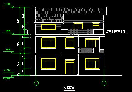 3层别墅CAD图纸，占地面积120平米，建筑面积301方米