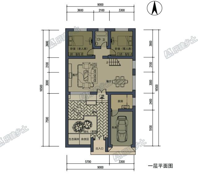 新中式三层住宅设计，户型合理，造型简单朴素！