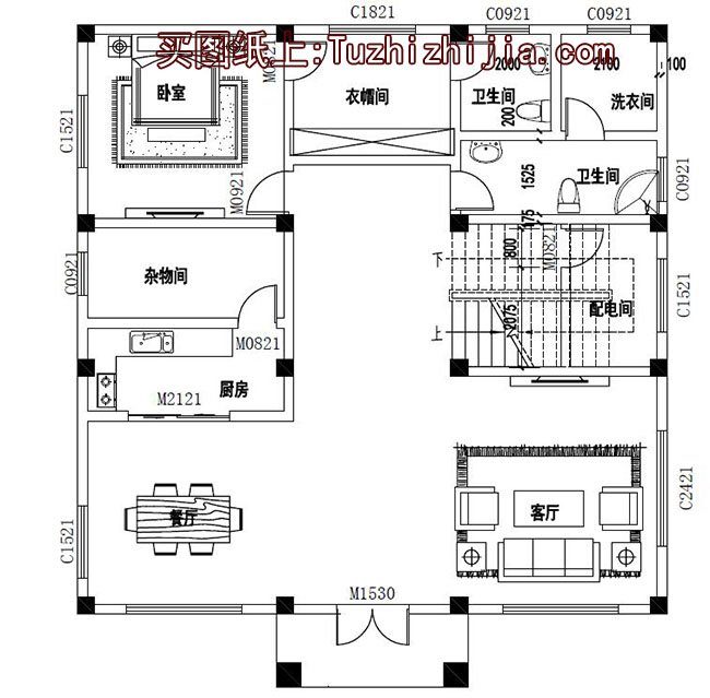 12x12农村三层别墅设计图，自建房屋推荐户型