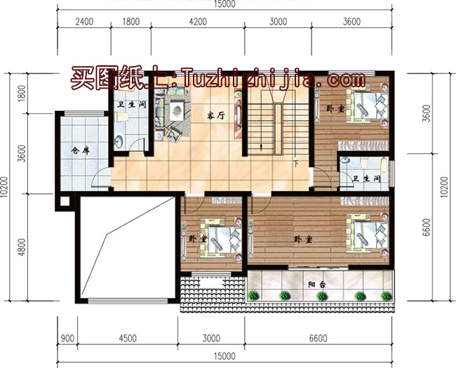 欧式两层别墅设计图及欧式效果图，造价25万左右