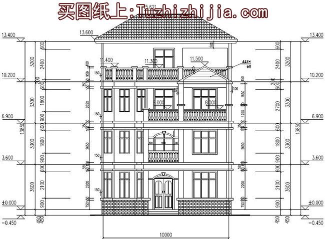 90平小戶型四層房屋設計圖,農村自建別墅推薦