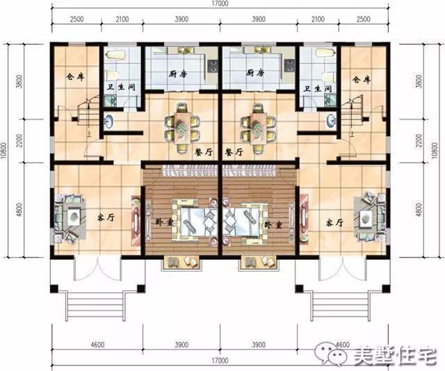 均摊29万的农村自建双拼别墅，时尚简约高低错落，非常美好