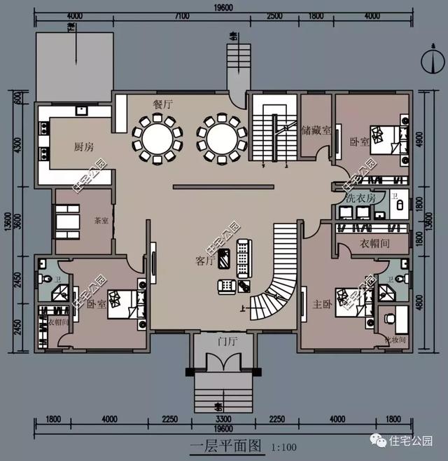 带地下室挑空客厅二层别墅设计图，真是漂亮极了