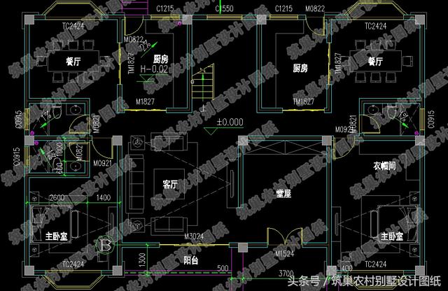 2024年全新农村四间二层别墅设计图，外观美极了