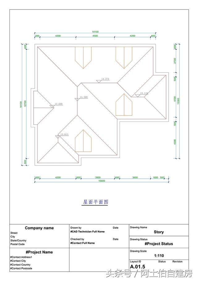 13X13米的三层别墅别墅设计图，有50万我肯定建