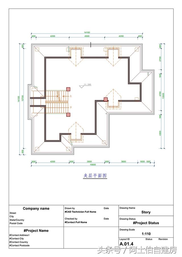13X13米的三层别墅别墅设计图，有50万我肯定建