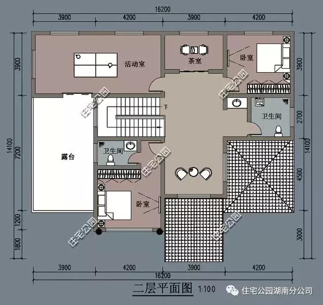 16X14米二层别墅设计户型图，拒绝千篇一律